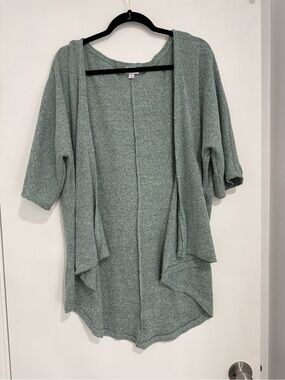 Light Sage Open-Front Women’s Cardigan Sweater